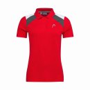  KOSZULKA HEAD CLUB TECH POLO SHIRT WOMEN 2022 RED