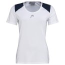  KOSZULKA HEAD CLUB TECH T-SHIRT WOMEN 2022 WHITE/DARK BLUE