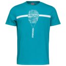  KOSZULKA HEAD TYPO T-SHIRT MEN PETROL