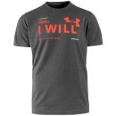  KOSZULKA UNDER ARMOUR I WILL SS T-SHIRT MEN GREY/ORANGE