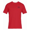  KOSZULKA UNDER ARMOUR SPORTSTYLE LEFT CHEST SS MEN RED 600