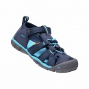 SANDAŁY KEEN SEACAMP II CNX YOUTH BLACK IRIS/VIVID BLUE