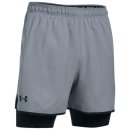  SPODENKI UNDER ARMOUR QUALIFIER 2-IN-1 SHORT MEN GRAY