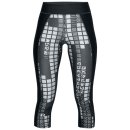  SPODNIE UNDER ARMOUR HG PRINT 3/4 LEGGINS WOMEN BLACK 017