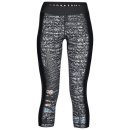  SPODNIE UNDER ARMOUR HG PRINT 3/4 LEGGINS WOMEN BLACK 002