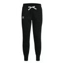 SPODNIE UNDER ARMOUR RIVAL FLEECE JOGGER WOMEN BLACK/WHITE 002